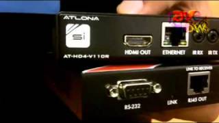 CEDIA 2011 Atlona Introduces the ATHD4V110SR HDBaseT Extender [upl. by Laleb]