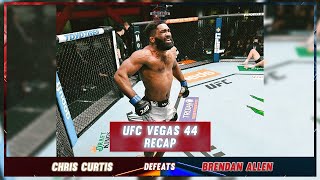 CHRIS CURTIS SHINES STOPS BRENDAN ALLEN IN TWO  UFCVegas44  Bloody Water Podcast [upl. by Shani544]