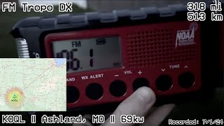 KOQL 1061 Ashland MO Station ID 318 Mile DX [upl. by Nyllewell34]