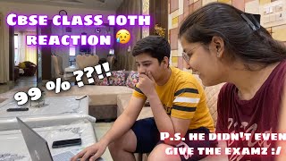 CBSE CLASS 10th BOARD RESULT 2021 LIVE REACTION 😰 ps  he didn’t even give the exam [upl. by Calida]