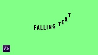 Falling Text Animation In After Effects Tutorial [upl. by Corenda]