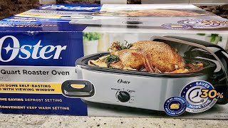 Oster Roaster Oven SelfBasting Lid Stainless Steel Review [upl. by Iroj]