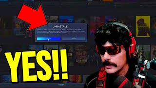 Dr Disrespect Uninstalls MW2 to Support Nickmercs [upl. by Filipe]