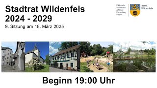 Stadt Wildenfels  Stadtratssitzung 18032025 [upl. by Jaqitsch]