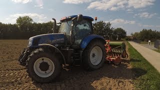 Groenbemester zaaien met New Holland T6155 EC [upl. by Yragerg]