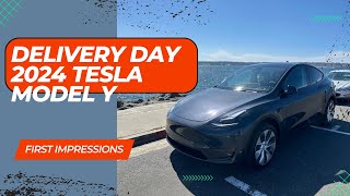 2024 Tesla Model Y Delivery Day and First Impressions  Goodbye Gas [upl. by Jeavons]