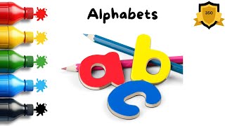 Fun ABCD Alphabet Writing for Kids  Easy and Simple Practice  Playing fun learning  350 Video [upl. by Eidnar274]