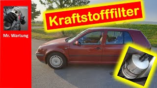 Golf 6 VI 16 amp 20 tdi Kraftstofffilter wechseln How to change the fuel filter VW Golf 6 [upl. by Faustus]