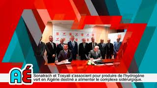 Sonatrach et Tosyali sassocient pour produire de lhydrogène vert en Algérie [upl. by Shaeffer]