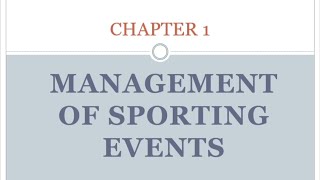 Cbse Physical Education class 12 chapter 1 notes and explained management of sporting events [upl. by Erdnael]