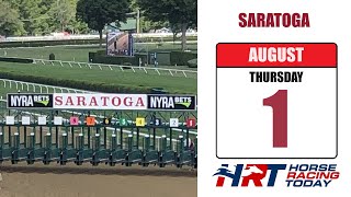 Saratoga Racetrack Picks Live Stream – August 1 2024 – Horse Racing Today [upl. by Yanttirb]