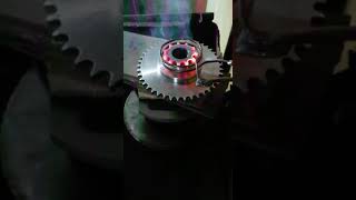 Induction Hardening Process  Duplex Chain Sprocket Induction Hardening to 4045 HRC [upl. by Dranyar]