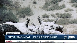 First snowfall in Frazier Park [upl. by Giuliana568]