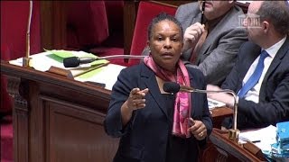 Quand Taubira réprimande une collaboratrice en plein hémicycle  0506 [upl. by Giarg823]