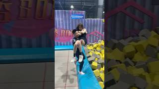 Trampoline parkPlay fun games❤️trampolinpark familygames shorts funny amazing shortvideo [upl. by Squire]