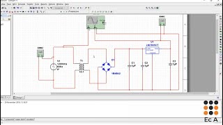 124 DC regulated power supply using multisim  EC Academy [upl. by Norvin]