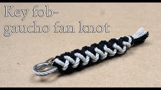 2 color gaucho fan knot key fob [upl. by Yelrahs]