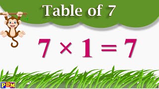 Table of 7  Table of Seven  Multiplication Table of 7 x 1  7 ka Times Tables Practice English [upl. by Stark]