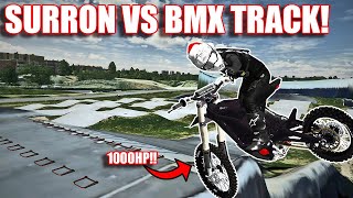 RIDING A 1000HP SURRON AT A LITERAL BMX TRACK IN MX BIKES [upl. by Atteynek]