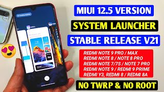 HOW TO INSTALL MIUI 125 STABLE SYSTEM LAUNCHER FOR ALL XIAOMI REDMI DEVICES  MIUI 125 UPDATE🔥 [upl. by Caundra207]