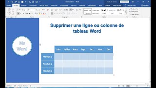 Supprimer Une Ligne Ou Colonne De Tableau Word [upl. by Ivey]