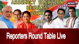 Reporters Round Table Live  Rajasthan Assembly Election Results 2018 [upl. by Ivzt172]