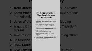 Psychological tricks to make people respect you instantly [upl. by Florette]