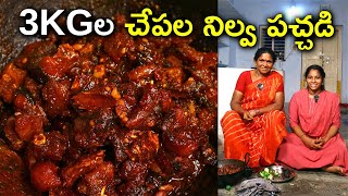 3 kg లచేపల నిల్వ పచ్చడి l 3kg fish pickle in telugu l chef saru [upl. by Arim]