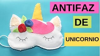 COMO HACER UN ANTIFAZ DE UNICORNIO PARA DORMIR FÁCIL DIY [upl. by Doralin947]