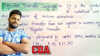 Register transfer language in computer architecture  COA  Lec11 [upl. by Inasah459]