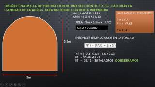 CANTIDAD DE TALADROS DE UN FRENTE DE PERFORACIÓN [upl. by Suhpoelc358]