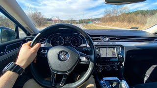 Volkswagen Passat B8 20 TDI 150 HP  Test Drive 37  POV Driver TV [upl. by Aleahpar]