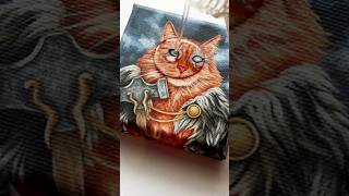 Kot jako Thor zabezpieczony werniksem 🐈 catpainting malarstwo thor [upl. by Airol]