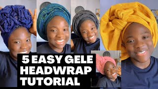 5 EASY amp QUICK HEADWRAP TUTORIAL Beginners friendly 🔥 [upl. by Beller]