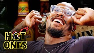 Von Miller Geeks Out Over Spicy Wings  Hot Ones [upl. by Ahsilla]