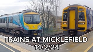 Trains at Micklefield 14224 [upl. by Eatnuahc]