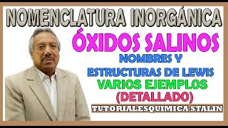 NOMENCLATURA INORGÁNICA  ÓXIDOS SALINOSNOMBRES Y ESTRUCTURAS DE LEWIS [upl. by Eesak]