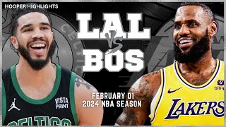 Los Angeles Lakers vs Boston Celtics Full Game Highlights  Feb 1  2024 NBA Season [upl. by Leunam]