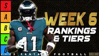 Top 40 Wide Receiver Rankings  Week 6 Fantasy Football [upl. by Heshum]