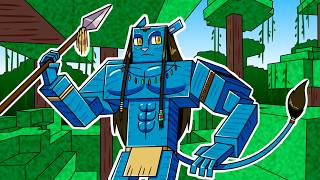 I Survived 1000 DAYS as an AVATAR in HARDCORE Minecraft  Blue Minecraft Mobs Compilation [upl. by Leupold]