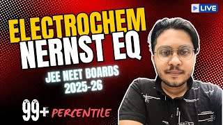 NERNST EQUATION  ELECTROCHEMISTRY  CLASS 12  JEE NEET BOARDS 202526 electrochemistry [upl. by Nifled]