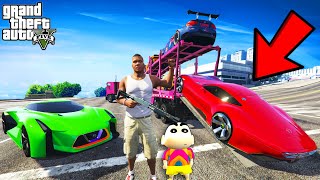 Franklin Delivering ZILLIONAIRE SUPER CARS in GTA 5  SHINCHAN and CHOP [upl. by Westleigh]