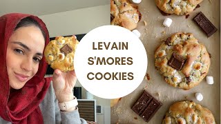 HOW TO MAKE LEVAIN COOKIES AT HOME Smores Flavor [upl. by Specht]