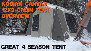 Kodiak Canvas 12x9 Cabin Tent Overview  Awesome 4 Season Tent [upl. by Alurta]