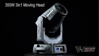 17R Beam Wash Spot Moving Head light 350W [upl. by Tunk981]