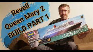 Revell 1400 Queen Mary 2 Platinum Edition Build Part 1 [upl. by Aralk]