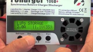 iCharger 106B plus  how to charge 3 cell lipo [upl. by Eiral687]