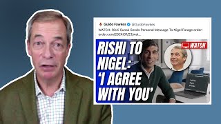 Farage reacts to personal message from Sunak [upl. by Etnahsal619]