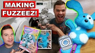 Fuzzeez Blue Dog DIY Plush Craft  The Stuffed Animal You Make In The Laundry [upl. by Attenna]