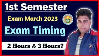 DU SOL First Semester Exam Timing Explain 2023  SOL 1st Semester Exam Timing March 2023 [upl. by Pretrice702]